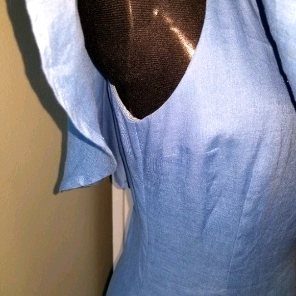 Capulet Clara One Shoulder Dress in Azure Blue - Picture 3 of 13